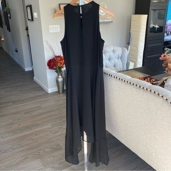 💋NWT Michael kors sharkbite hem maxi black cocktail dress 👗 6 - Picture 16 of 16